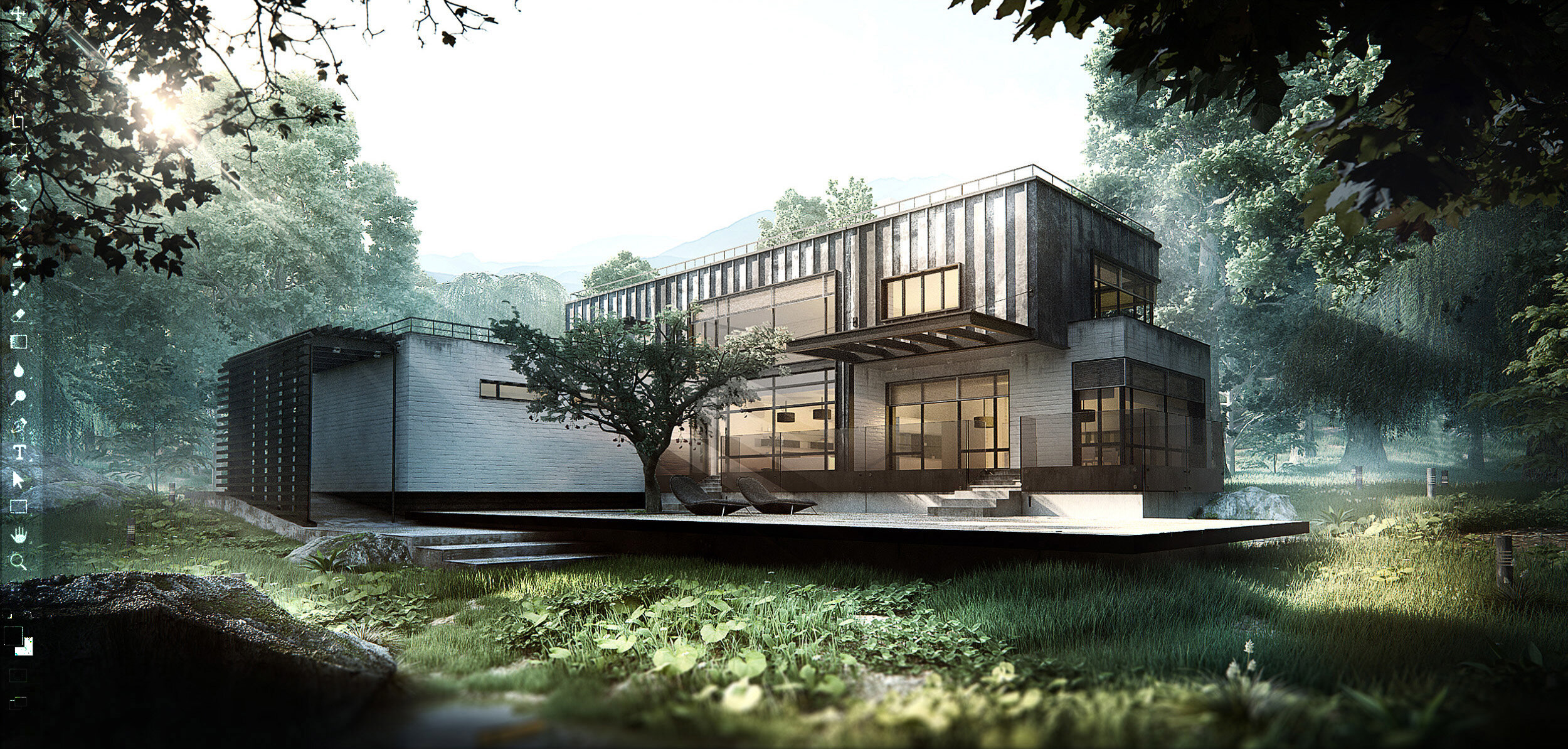 دوره فتوشاپ معماری آموزشگاه مهرگان